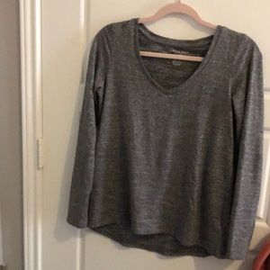 Super soft gray vneck long sleeve